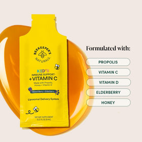 Beekeeper's Naturals Vitamine C 500mg sachets framboise en utilisation