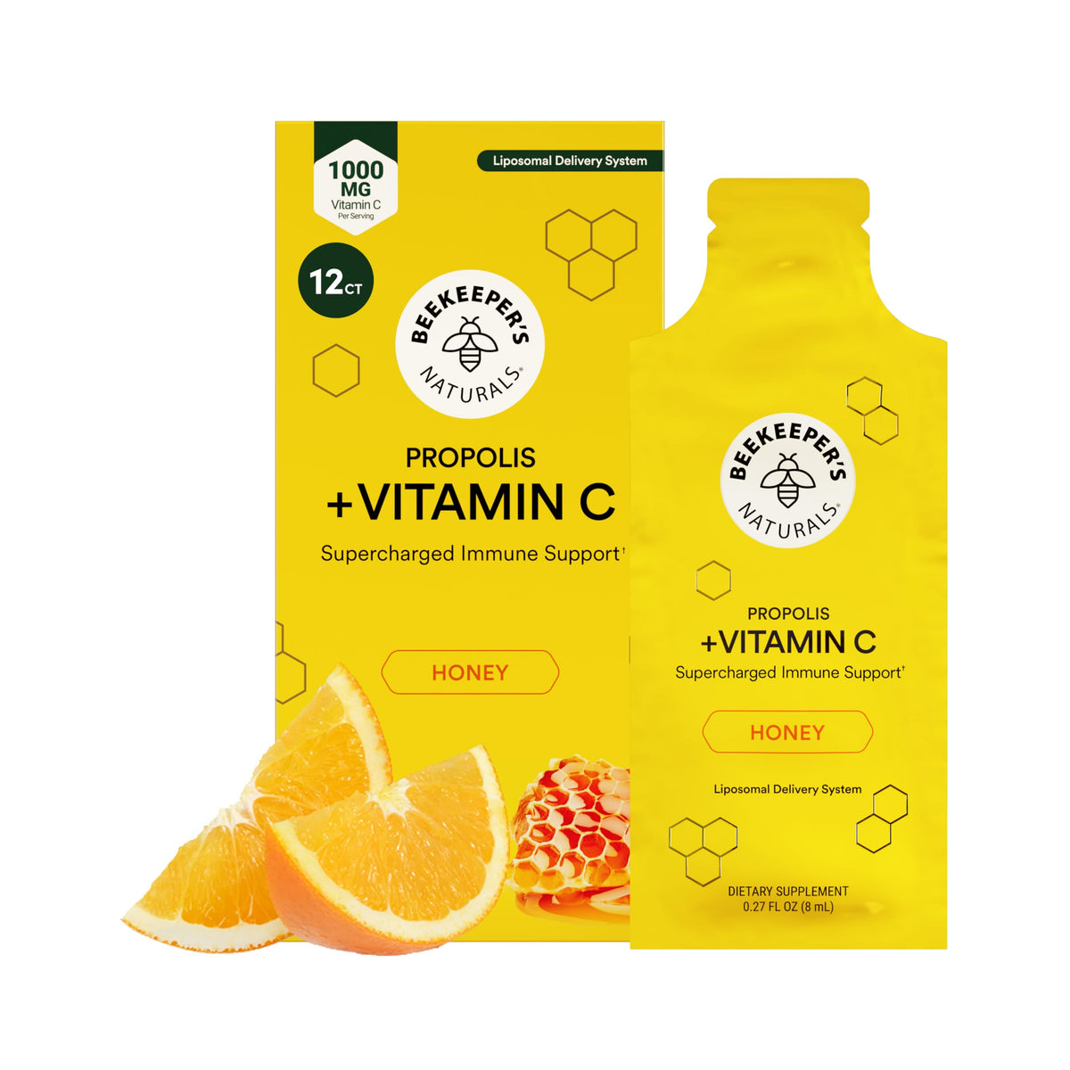 Beekeeper's Naturals Vitamine C Liposomale 1000mg sachets en boîte