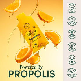 Beekeeper's Naturals Vitamine C Liposomale pour Enfants sachet ouvert avec contenu