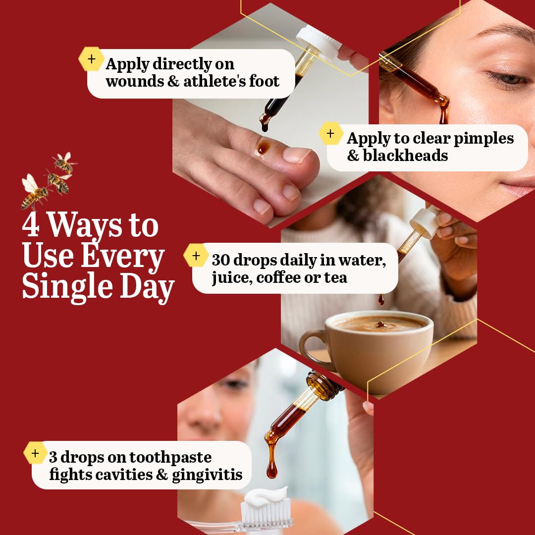 Beelife Extrait de Propolis Rouge 30ml étiquette