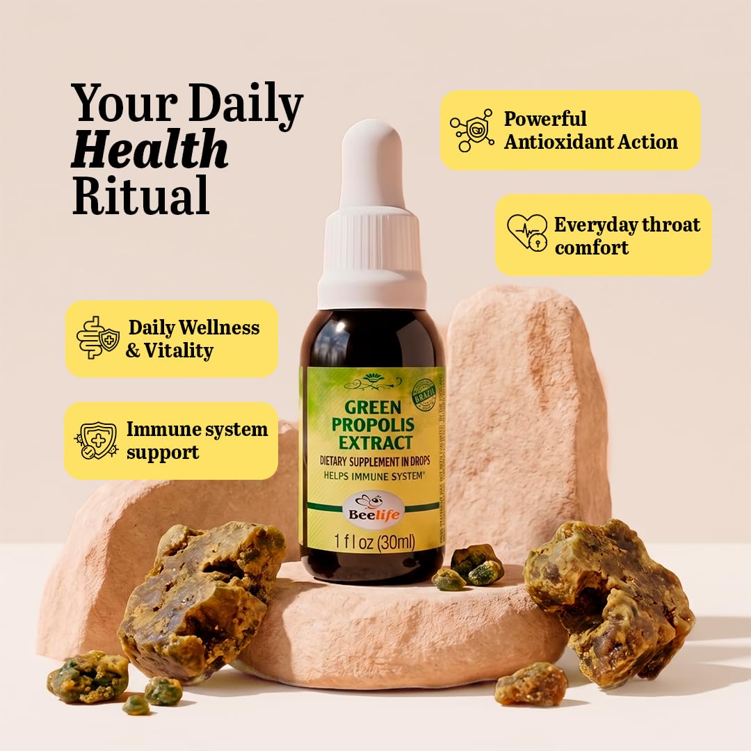 Beelife Extrait de Propolis Vert Brésilien avec fond naturel