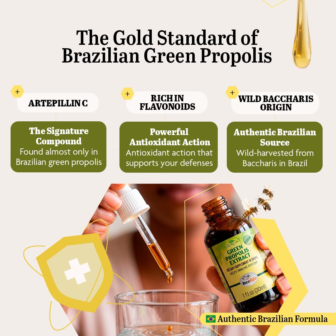 Beelife Extrait de Propolis Vert Brésilien étiquette détaillée