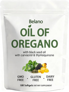 Belano Huile d'Origan et Huile de Nigelle gélules, vue de face