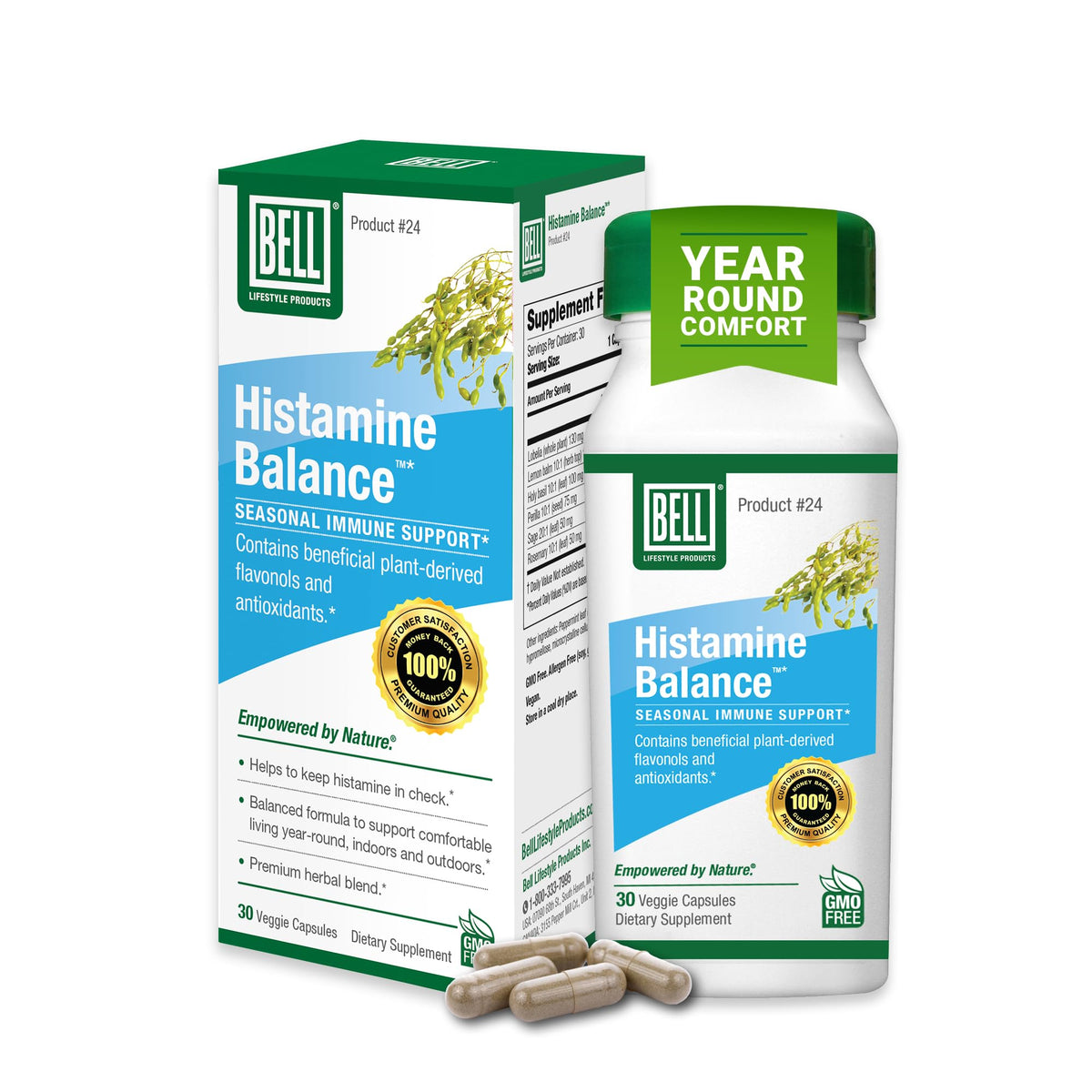 Bell Complément Alimentaire Histamine 60 Capsules Végétales, vue de face