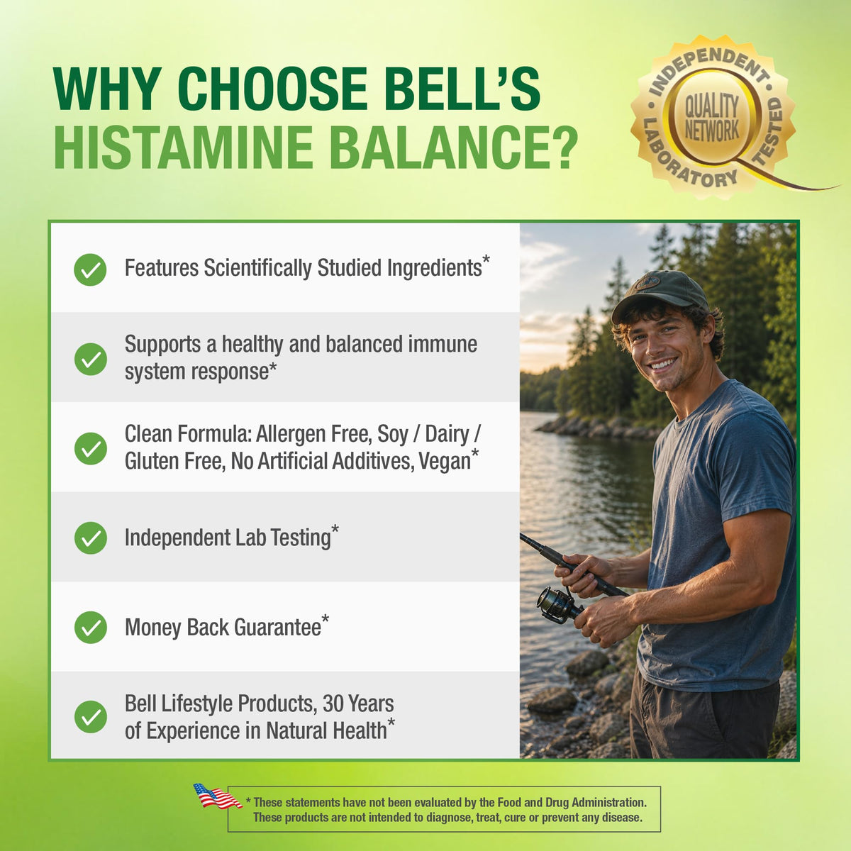 Bell Complément Alimentaire Histamine, capsules à côté d'une plante