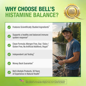Bell Complément Alimentaire Histamine, capsules à côté d'une plante