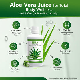 Bella All Natural Jus d'Aloe Vera 946 ml - vue de dos