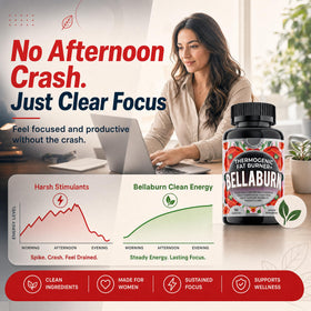 Bellaburn 90 capsules, présentation sur un fond neutre