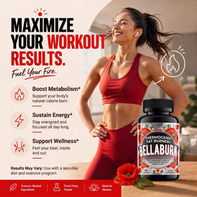 Bellaburn 90 capsules, vue latérale avec étiquette