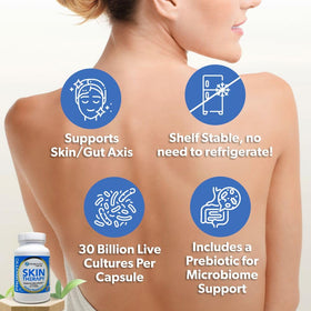 belle+bella Probiotic Skin Therapy 30 capsules sur fond blanc