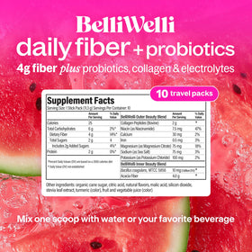 Belli Welli Complément Alimentaire Fibres Sachets - Détail des sachets individuels
