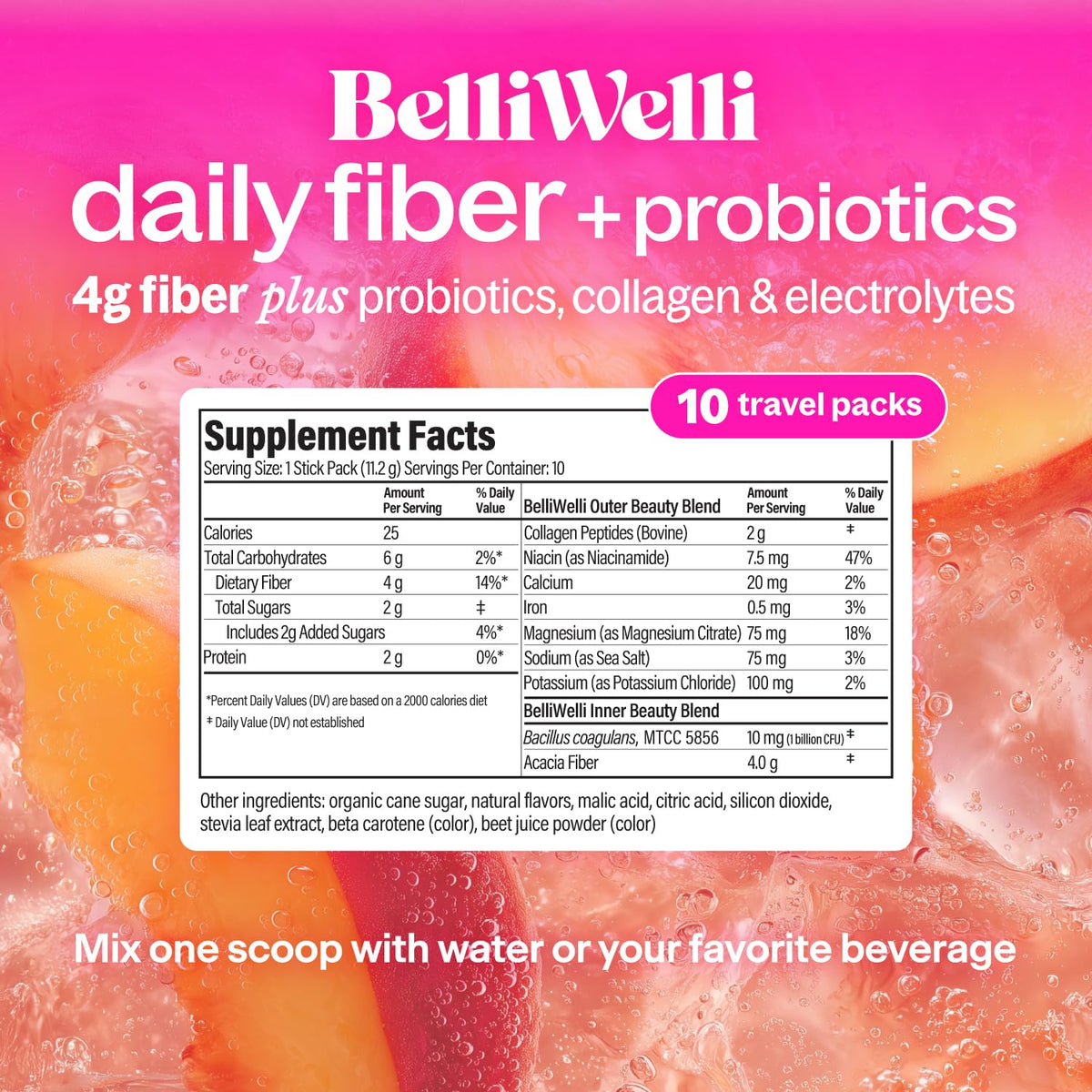 Belli Welli Poudre de Fibres 10 sachets dans l'emballage