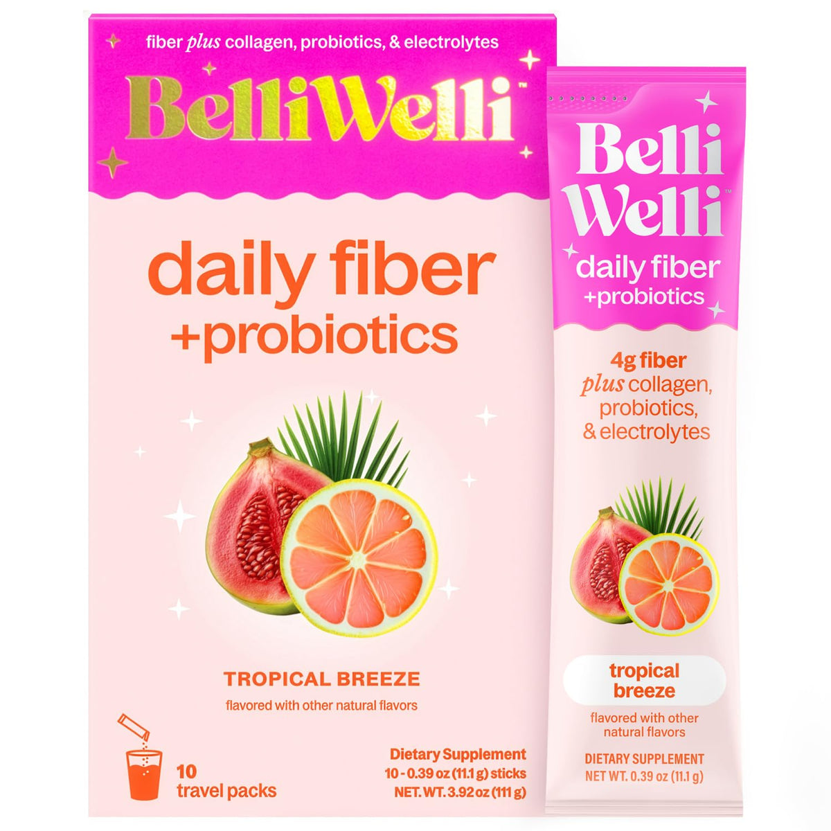 Belli Welli Poudre de Fibres Tropical Breeze sachets individuels