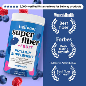 Bellway Super Fiber + Fruit Poudre de Psyllium Bio 431g emballage