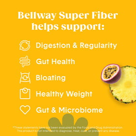 Bellway Super Fiber + Fruit Poudre de Psyllium Bio 447g, détails des ingrédients