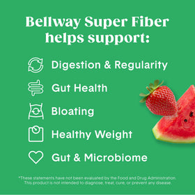 Bellway Super Fiber + Fruit Poudre de Psyllium Bio 472g avec cuillère doseuse