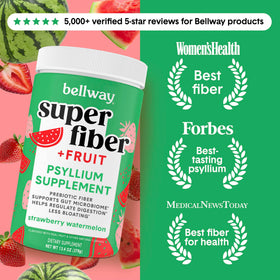 Bellway Super Fiber + Fruit Poudre de Psyllium Bio 472g emballage