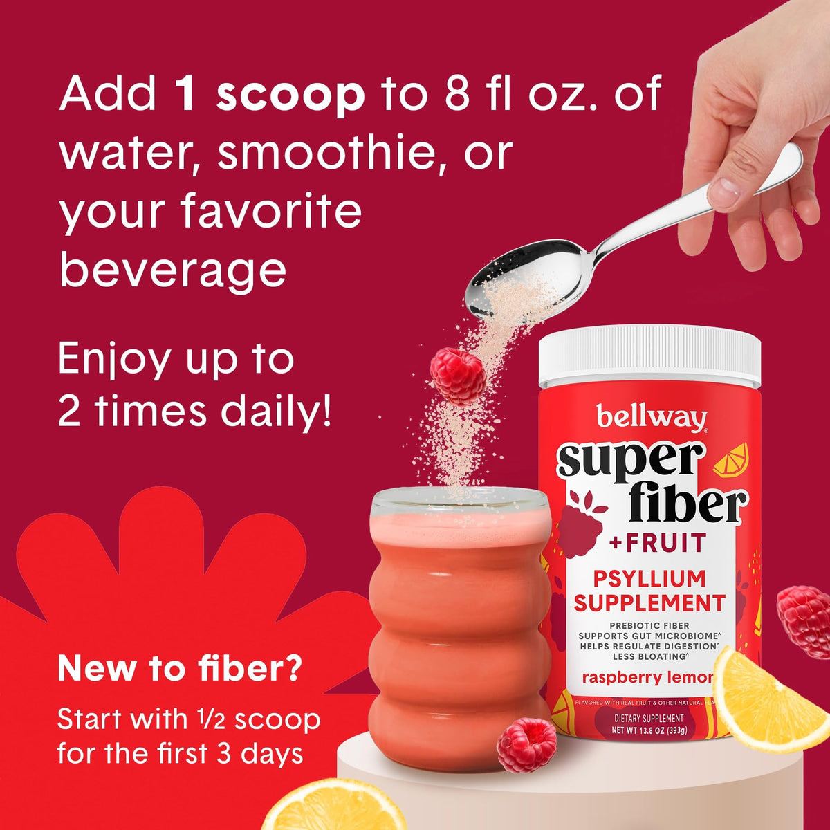 Bellway Super Fiber + Fruit sur une table