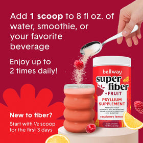 Bellway Super Fiber + Fruit sur une table
