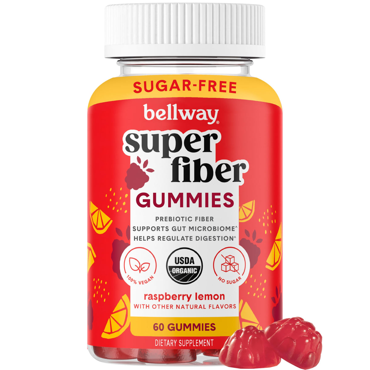 Bellway Super Fiber Gummies, 60 gummies dans le pot