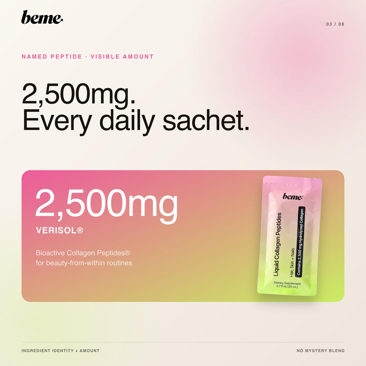 BeMe Glow Collagène Liquide VERISOL 2500mg boîtage