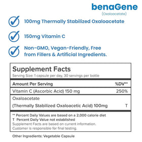 Benagene complément oxaloacétate avec vitamine C ajoutée
