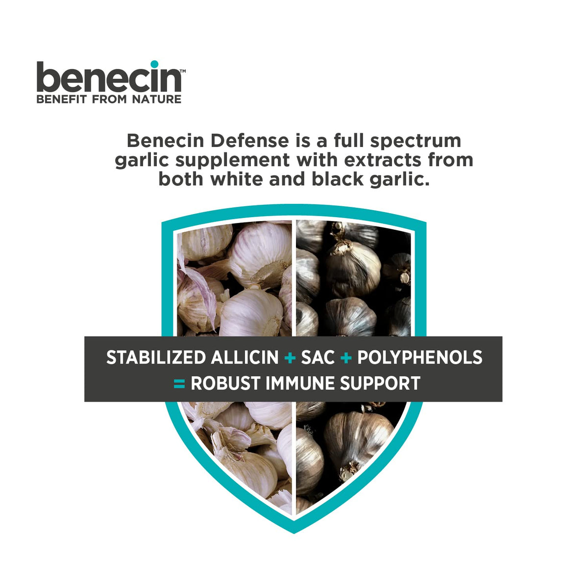 Benecin Defense 1500 mcg Allicine Stabilisée - capsules sur une table