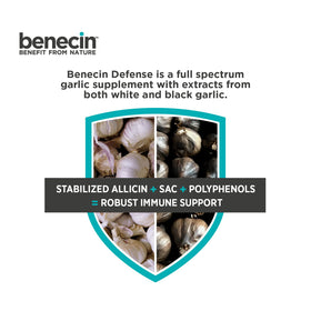 Benecin Defense 1500 mcg Allicine Stabilisée - capsules sur une table