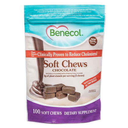 Benecol Soft Chews chocolat paquet de 100 unités vue avant