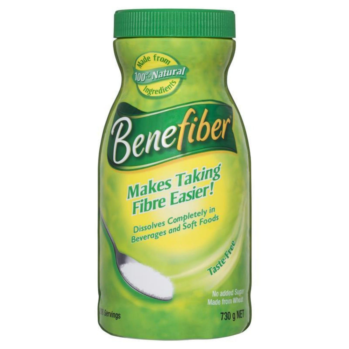Benefiber 730g vue avant avec étiquette et informations