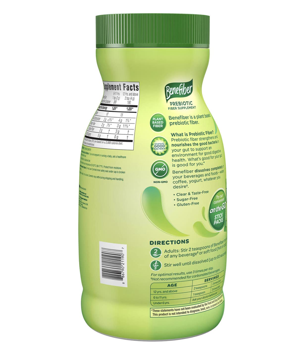 Benefiber complément alimentaire en poudre 760g avec cuillère doseuse