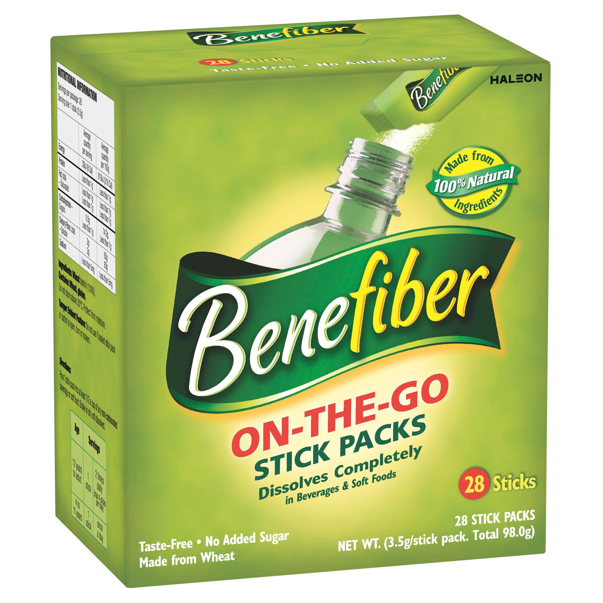 Benefiber Complément Alimentaire en Poudre Stick Pack vue de face