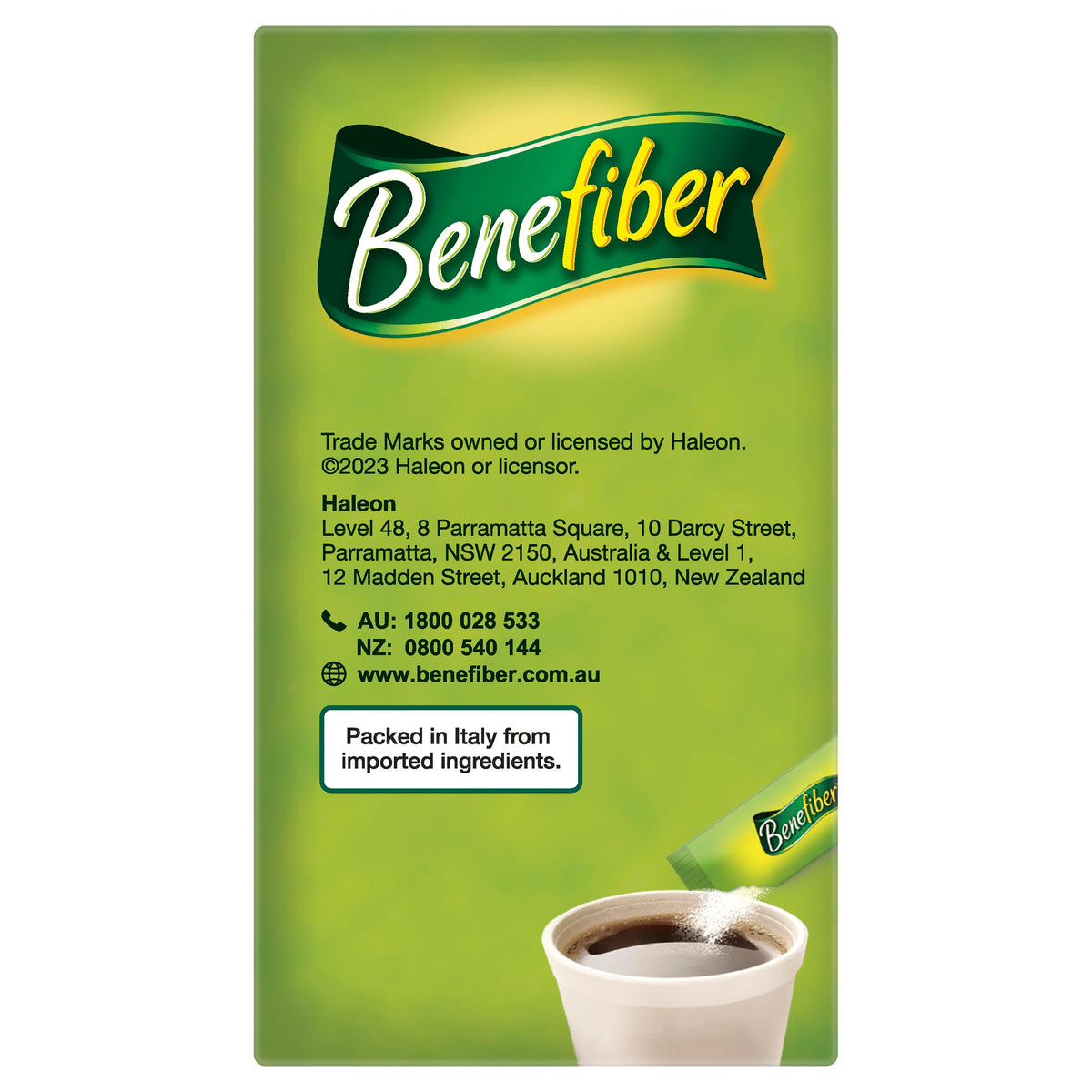 Benefiber Complément Alimentaire Stick Pack avec un bol de céréales