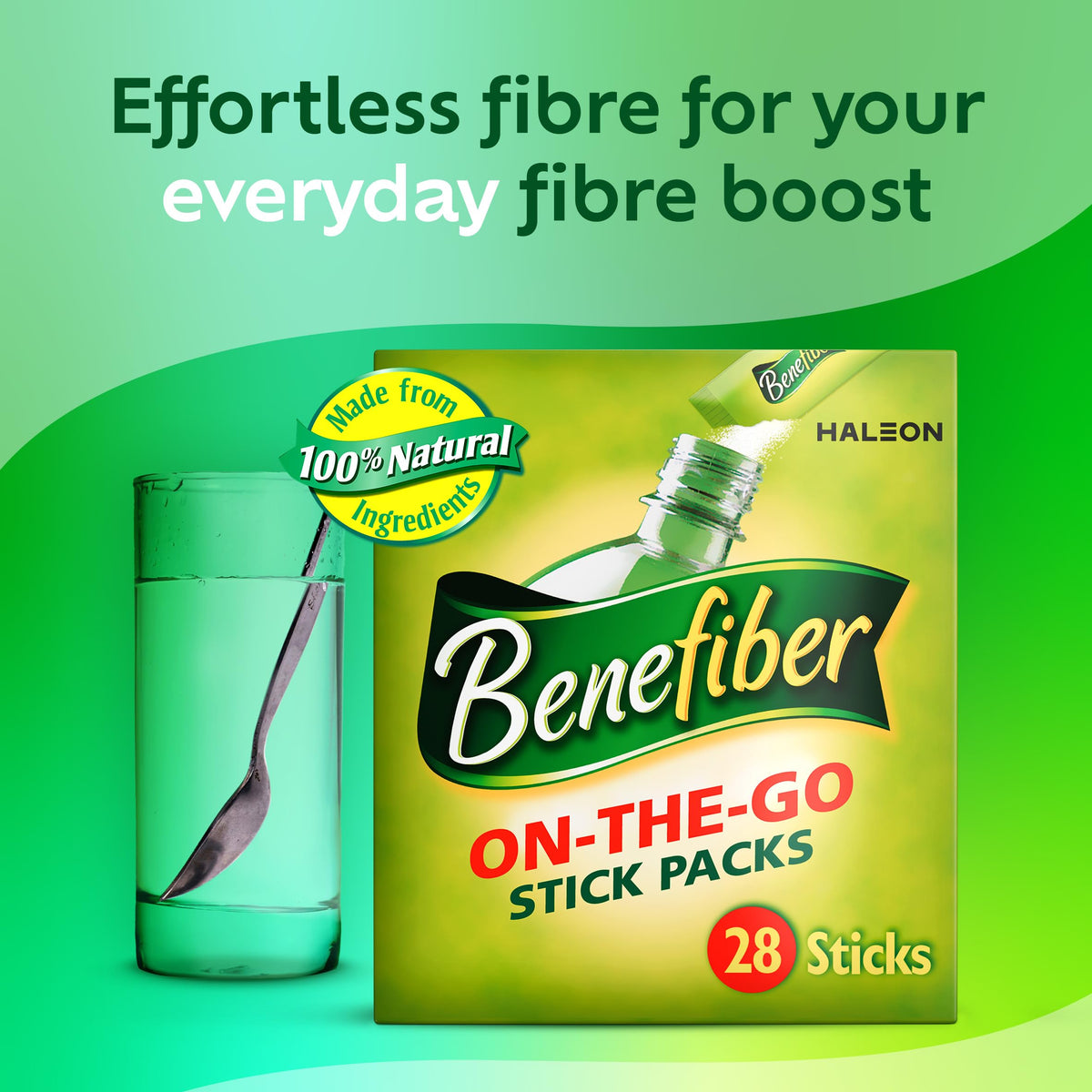 Benefiber Complément Alimentaire Stick Pack en vue aérienne