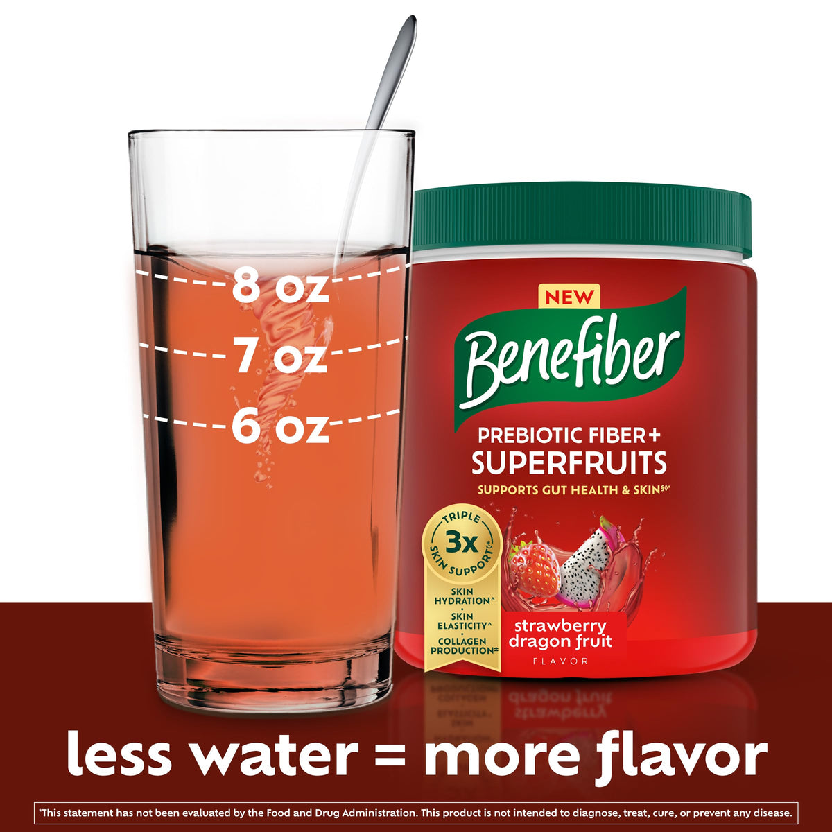 Benefiber Prébiotique Superfruits étiquette du produit