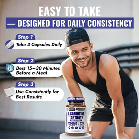 Benevolent L-Carnitine 1500mg capsules avec mesure