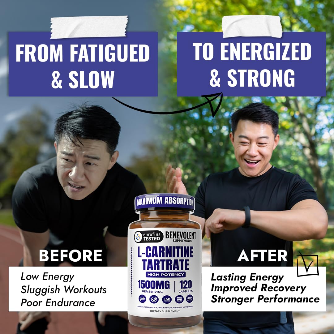 Benevolent L-Carnitine 1500mg capsules ouvertes