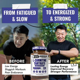 Benevolent L-Carnitine 1500mg capsules ouvertes