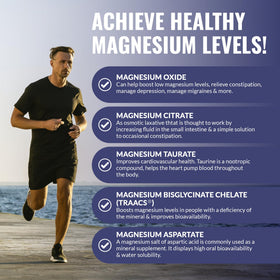 Benevolent Nourishment Complexe Magnésium 500mg 120 Capsules avec étiquette