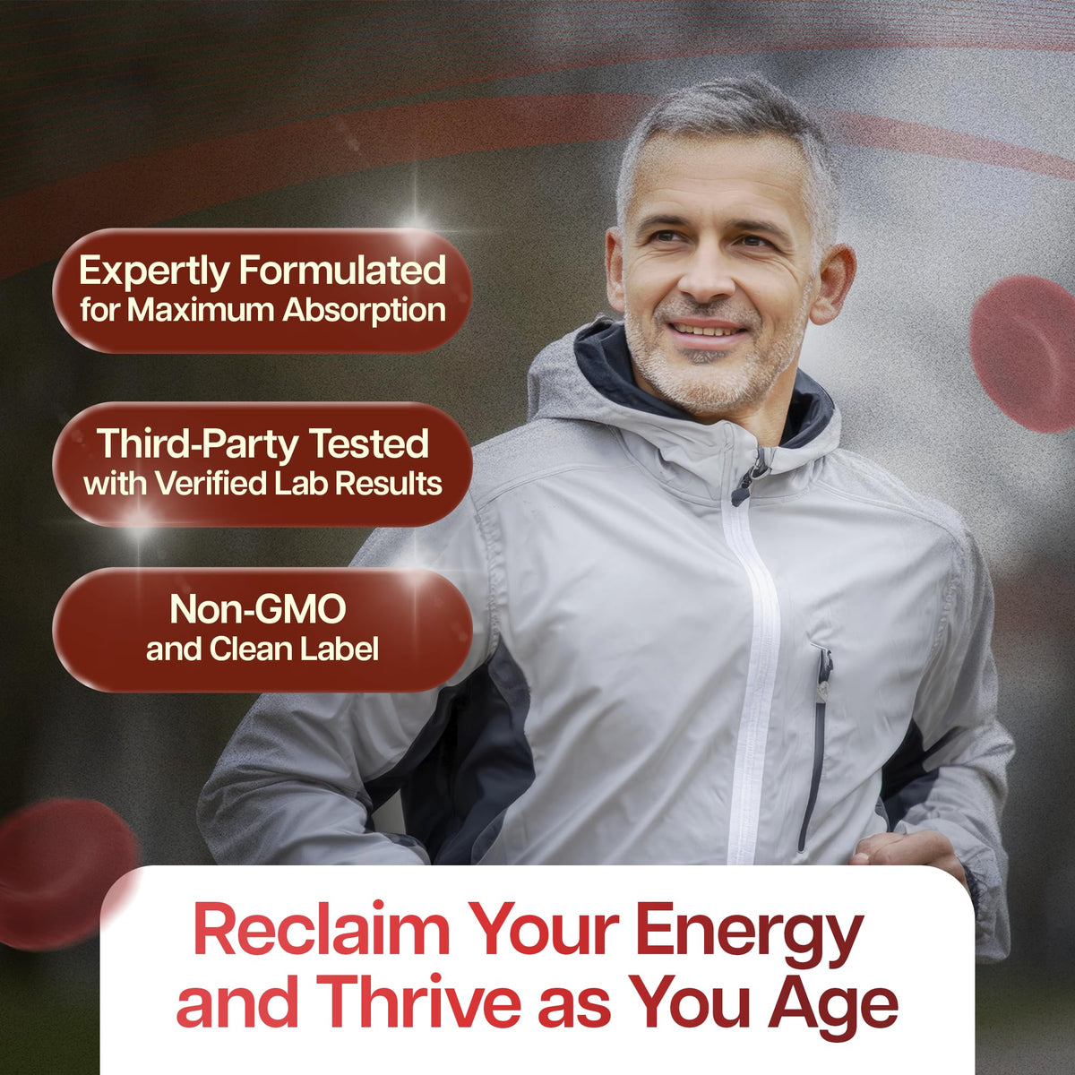 Benevolent Nourishment CoQ10 200mg gélules sur une table