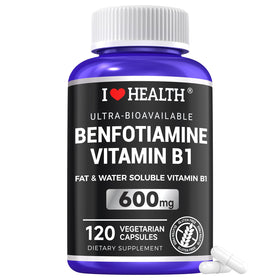 Benfotiamine 600mg I LOVE HEALTH capsules végétales front view