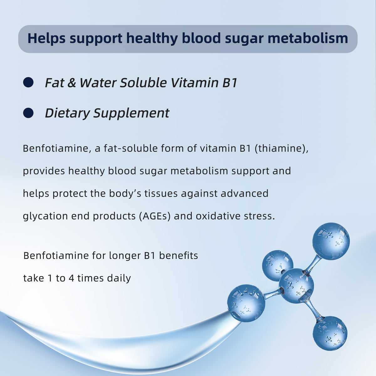 Benfotiamine 600mg I LOVE HEALTH label close-up