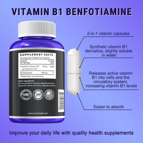 Benfotiamine 600mg I LOVE HEALTH packaging side view