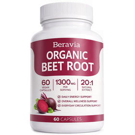 Beravia Capsules de Racine de Betterave Bio 1300mg avant vue