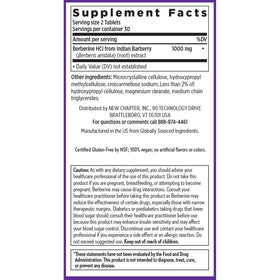Berbérine 1000 mg New Chapter, image de l'étiquette sur la boîte