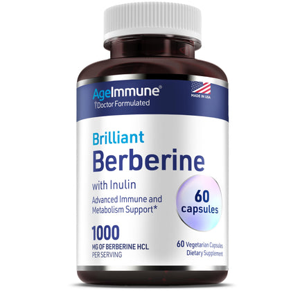 Berbérine 1000mg AgeImmune capsules en boîte