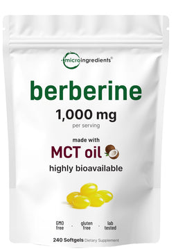 Berberine 1000mg Micro Ingredients gélules molles embout de sachet