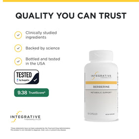 Berberine 1500 mg, étiquette avec ingrédients et informations nutritionnelles