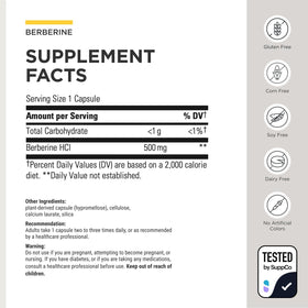 Berberine 1500mg Integrative Therapeutics capsules sur fond blanc