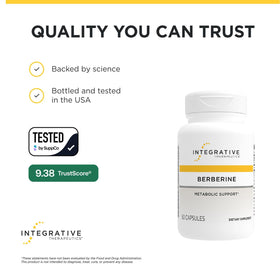 Berberine 1500mg Integrative Therapeutics vue de dessus